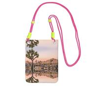 KSANNNS La bolsa de mensajero estampada compacta y ligera de Africa Tree es adecuada para viajes diarios, viajes y compras, fucusia, Talla única