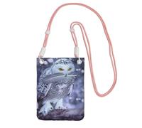 KSANNNS La bolsa de mensajero estampada compacta y ligera de Arctic Owl es adecuada para viajes diarios, viajes y compras, Pink, Talla única