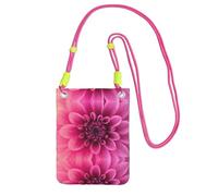KSANNNS La bolsa de mensajero estampada compacta y ligera de Pink Dahlia es adecuada para viajes diarios, viajes y compras, fucusia, Talla única