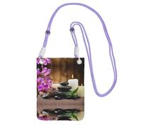 KSANNNS La bolsa de mensajero estampada compacta y ligera de Zen Stone es adecuada para viajes diarios, viajes y compras, Purple, Talla única