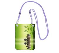 KSANNNS La bolsa de mensajero Zen Stone Spa compacta y ligera es adecuada para viajes diarios, viajes y compras, Purple, Talla única