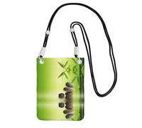 KSANNNS La bolsa de mensajero Zen Stone Spa compacta y ligera es adecuada para viajes diarios, viajes y compras, Black, Talla única