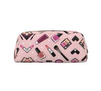 KSANNNS Modern Girl - Bolsa de papelería portátil simple con impresión de cosméticos, ligera y espaciosa, caja de almacenamiento de papelería para la escuela y la oficina, Gold, Talla única, Neceser