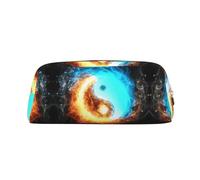 KSANNNS Yin Yang Fire and Ice - Bolsa de papelería portátil simple, ligera y espaciosa, caja de almacenamiento de papelería para la oficina escolar, Gold, Talla única, Neceser de maquillaje