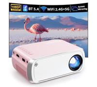 ksbaby Proyector Portátil, Proyector Para Exteriores, Mini Proyector de Video Estético LED Para Películas Portátiles al Aire Libre Compatible con HDMI, USB, computadora, TV Stick, Teléfono