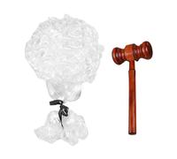 KSBBHDS 1 Peluca Y 1 Martillo De Madera, Accesorios De rol, Juguetes para Niños, Accesorios De Ropa De Juez.