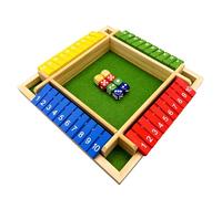 KSBBHDS 1 Unidades Juegos en Caja Cerrada, Juegos De Mesa De Madera, Juguetes Para 4 Jugadores, Juegos De Números Coloridos, Juegos Divertidos En Cuatro Lados, Juegos Para Adultos Y Niños