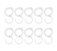 KSBBHDS 10 Ganchos Ajustables Anticaídas Para Ropa, Plástico, Multifunción, Para Barra De Ropa (Blanco)