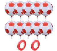 KSBBHDS 10 Piezas De Globos De Fútbol Y 2 Rollos De Cintas, Decoraciones De Fiesta De Fútbol, Arreglo De Escena De Fiesta, Globos Creativos.
