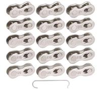 KSBBHDS 15 Pares De Hebillas De Desmontaje Rápido De Cadena Y 1 Pieza De Gancho De Cadena, Cadena De Bicicletas, Reemplazo De Piezas De Bicicleta.