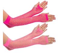 KSBBHDS 2 Pares De Guantes De Diamantes, Guantes De Malla Larga, Accesorios De Ropa, Guantes De Personalidad Retro.