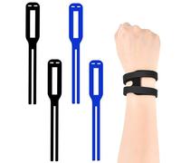 KSBBHDS 2 pares de muñequeras de apoyo para la muñeca, widgets cómodos, pulseras de muñequera, unisex, perfecto para tenis, golf, puede aliviar el dolor (azul y negro)