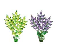 KSBBHDS 2 Piezas De Broche De Diamantes De Imitación De Lavanda, Alfiler De Personalidad Creativa De Cristal, Elee Sexy, Insignia De Damas, Adornos De Ropa.