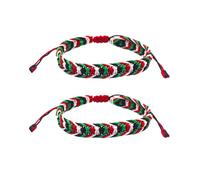 KSBBHDS 2 Piezas Pulseras Trenzadas, Pulseras De Estilo Palestino, Pulseras Ajustables, Pulseras Palestinas, Pulseras Trenzadas Coloridas, Pulseras Enrollables Para Hombres Y Mujeres