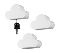 KSBBHDS 3 ganchos de pared en forma de nube, ganchos magnéticos para llaveros, ganchos autoadhesivos sin punzón, adecuados para llaveros, abrebotellas, maquinillas de afeitar y otros productos