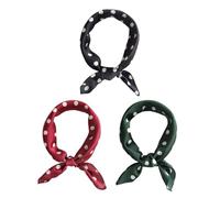 KSBBHDS 3 Piezas De Bufanda Cuadrada De Lunares, Bufanda De Seda Clásica Retro, Accesorios De Ropa Para Mujeres