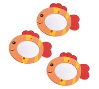 KSBBHDS 3 Piezas De Espuma En Forma De Pez, Espejo De Baño De Dibujos Animados Creativo, Lindo, Divertidos Juguetes para El Juego De Agua para Niños, Accesorios Educativos Interactivos.