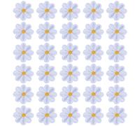 KSBBHDS 30 Piezas De Parche De Tela Bordado De Margarita, Parche De Tela Simple Y Versátil, Parche De Reparación De Ropa, Que Puede Decorar Sombreros, Zapatos Y Ropa.