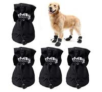 KSBBHDS 4 piezas de zapatos impermeables para perros, zapatos antideslizantes para mascotas, protección de patas de perro, zapatos de suela suave para mascotas, zapatos para cachorros y niños