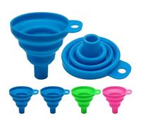 KSBBHDS 4 Piezas Embudo Plegable, Embudo De Silicona Duradero, Suministros De Cocina, Herramientas De Dispensación De Líquidos.