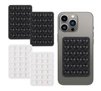 KSBBHDS 4 Piezas Ventosa Soporte de Teléfono Móvil para Coche y Banco de Energía - Succión de Silicona Durable (Negro, Blanco)