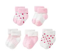 KSBBHDS 5 Pares de Calcetines Para Bebé, Térmicos Gruesos, Desodorantes y Antibacterianos Para Recién Nacidos de 0 a 6 Meses
