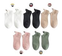 KSBBHDS 5 pares de calcetines para zapatillas para mujer, calcetines faciales personalizados, calcetines divertidos para mujeres, calcetines divertidos creativos para mujeres (negro, blanco, rosa,