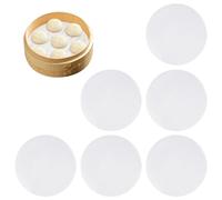 KSBBHDS 6 alfombrillas de cocina al vapor, papel de bambú, alfombrilla de silicona, vaporera de silicona, papel de cocción al vapor, lámina de silicona para cocinar, alfombrilla de cocina de silicona