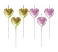 KSBBHDS 6 Piezas De Velas De Amor, Lindas Velas De Cumpleaños, Decoraciones De Pasteles, Decoraciones De Pasteles, Suministros De Fiesta De Cumpleaños.