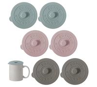 KSBBHDS 6 Piezas Tapa De Taza De Silicona Simple, Tapa A Prueba De Polvo De Taza De Agua, Accesorios De Taza, Herramientas De Cocina, Reutilizables.