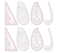 KSBBHDS 8 Piezas De Regla De Ropa, Ayudas De Corte, Suministros De Sastrería, Accesorios De Costura De Bricolaje.