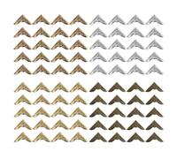 KSBBHDS 80 protectores de esquinas en forma de flor, esquinas en forma de flor, esquinas de joyero, protectores de esquinas de haya, esquinas de haya, adecuados para proteger libros (4 colores)