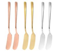 KSBBHDS Cuchillo De Mantequilla De 6 Piezas, Utensilios De Cocina De Acero Inoxidable, Cuchillo De Mermelada, Suministros De Cocina, Accesorios para Cocinar.