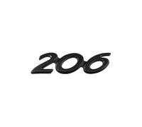 KSCZCB Coche Emblema para Peugeot 206 Sedan, Emblema Pegatinas de Letras Fender Trunk Insignia Pegatina para Carroceria Decal Logo Reemplazo Accesorios,206-Black