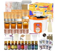 Ksedcon Kit de fabricación de velas DIY, juego de fabricación de velas con olla eléctrica de fusión de cera, 8 latas de velas, 8 aceites aromáticos, juego de velas para hacerlas tú mismo con bolsa de