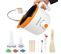 Ksedcon Olla Eléctrica de Fusion para Velas Fundidor de Cera para Velas con Interruptor Giratorio, Olla para Derretir Cera Antiadherente Pequeña con Resistencia Al Calor