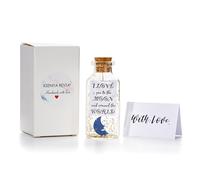 Kseniya Revta Regalo de aniversario para ella y él, regalo romántico para el día de San Valentín para novio, novia, mensaje "I Love You", regalos para esposa, marido (luna en botella grande, I Love