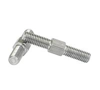 KSeSii 1-10 piezas M4-M16 304 Barra roscada de doble cabeza de acero inoxidable Rosca izquierda y derecha Dientes delanteros y traseros Pernos Varillas de tornillo(M4x50mm,2PCS)