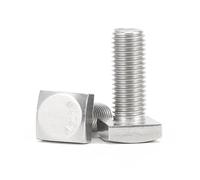 KSeSii 1~10 Uds M4 M5 M6 M8 M10 M12 304 A2 Tornillos de Cabeza Cuadrada de Acero Inoxidable Perno de máquina de Cabeza de Forma Cuadrada GB35(12mm,M8-2pcs)