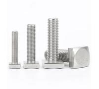 KSeSii 1~10 Uds M4 M5 M6 M8 M10 M12 304 A2 Tornillos de Cabeza Cuadrada de Acero Inoxidable Perno de máquina de Cabeza de Forma Cuadrada GB35(12mm,M6-5pcs)