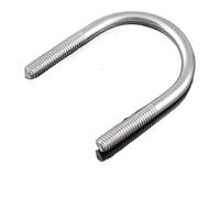 KSeSii 1/2 piezas M6 M8 M10 M12 304 A2 Acero inoxidable curva redonda Perno en U Tornillo en U Abrazadera en forma de tubo de fijación de tubo hebilla cinturón (M8-1PCS,48mm)