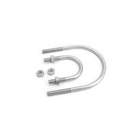 KSeSii 1/2 unids 304 U Perno en U Clip en U Tornillo de extensión en U/Clip de fijación Clip de guía (2 juegos M6x76x96)