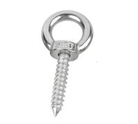 KSeSii 1~3 piezas M4 M5 M6 M8 M10 M12 304 acero inoxidable perno de elevación de ojo redondo ganchos de anillo autorroscantes tornillos de madera tuerca de ojo tornillo autorroscante(M12x100mm-1piezas