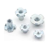 KSeSii 10 pernos de acero engrosado con cuatro garras, con tuerca cuadrada, M4, M5, M6, M8, M10 y M12, insertos de punta ciega for muebles de madera, altura de 8-17 mm.(M8x14mm)