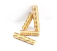 KSeSii 10 piezas M3 M4 M5 M6 20 25 30 35 40 45 50 55 60 mm, latón, rosca métrica completa, varilla de eje, perno prisionero(25MM(L),M6 10PCS)