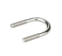 KSeSii 1pcs M6 M8 M10 M12 304 A2 acero inoxidable en forma de U tubo clip correa cierre abrazadera tornillo perno en U perno en U (M6x16mm)