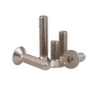 KSeSii 2-20 Piezas M3 M4 M5 M6 M8 10,9 Tornillos hexagonales avellanados chapados Cabeza Plana Tornillo con Cabeza Hexagonal Tornillo de Cabeza Hexagonal(M6x18-10pcs)