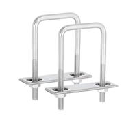 KSeSii 2/4 juegos M8 304 Pernos en U cuadrados de acero inoxidable Tornillo en U Tornillo Pernos tipo U Tuercas de sujeción Placa en U-Set de pernos (M8x30x100mm 4 Sets)