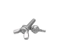 KSeSii 2 piezas M10 M12 mariposa mano tornillo manguitos mangas lingotes tornillos de cuerno manguito perno de acero inoxidable 18 mm-70 mm de largo(M10x20mm)