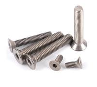 KSeSii 20-10 Uds M2 M2.5 M3 M4 M5 M6 GR2 Tornillo de Cabeza avellanada Plana Hexagonal de Titanio Puro(M3X12 20PCS)